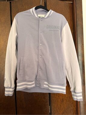 Brooklyn Cloth Lavender Two-Tone Varsity Jacket